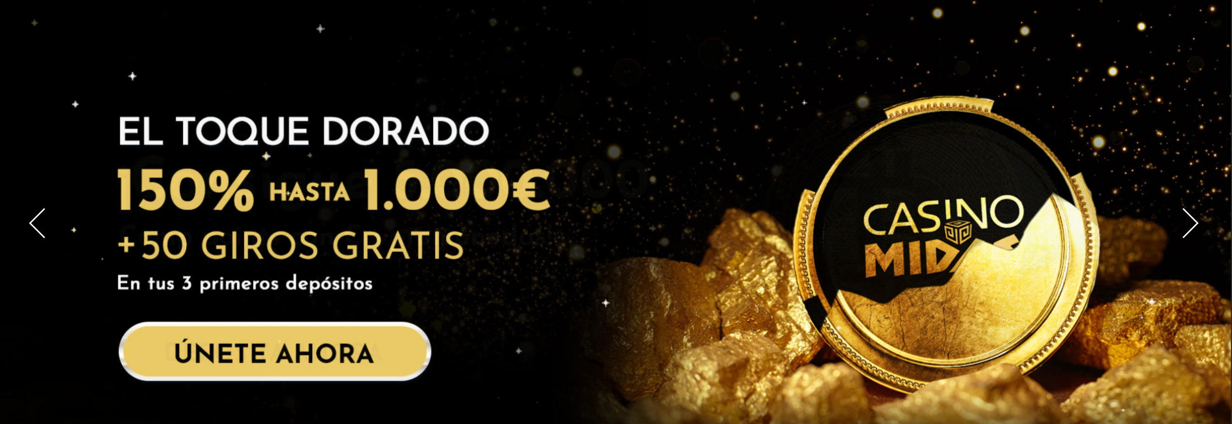 Bono de bienvenida de Midas Casino