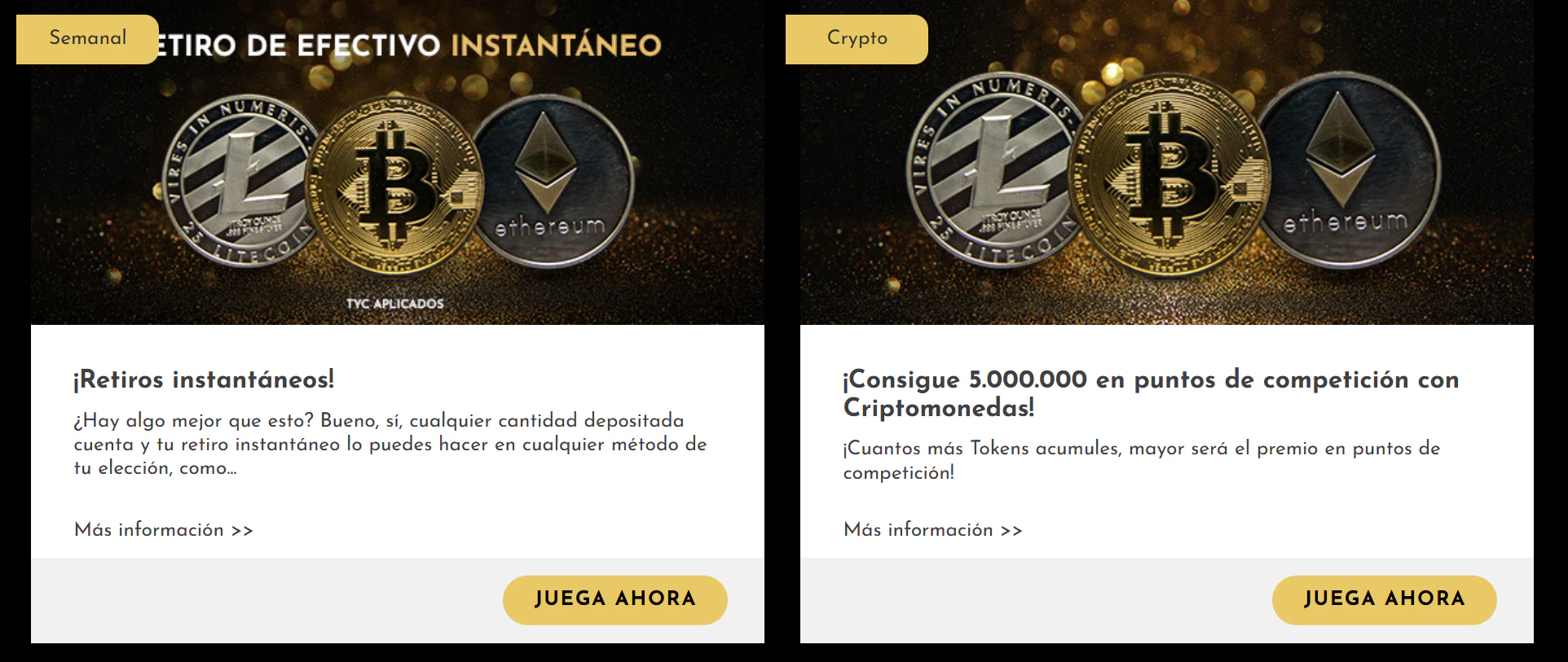 Promociones en Midas Casino